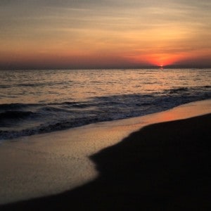 Sunset from the beach at Waimea Plantation