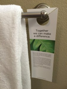 Water conservation in hotels