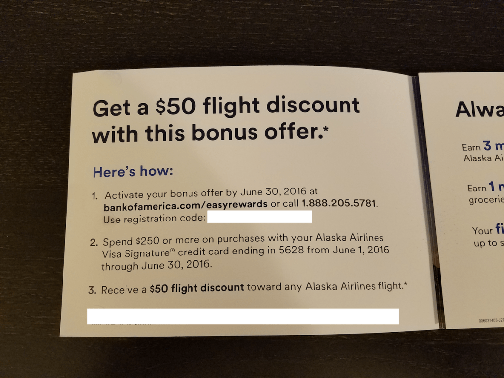 Alaska Airlines Visa flight discount bonus offer