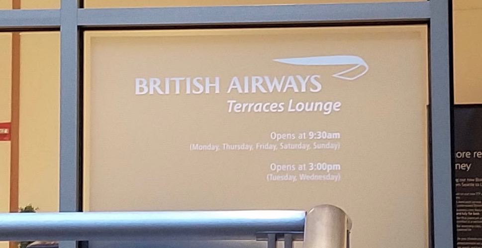 British Airways Terraces Lounge Seattle