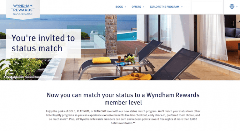 Wyndham Rewards Status Match | SingleFlyer