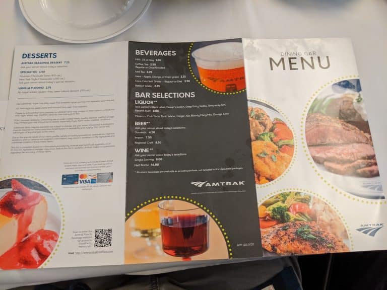 Dining on the Amtrak California Zephyr SingleFlyer